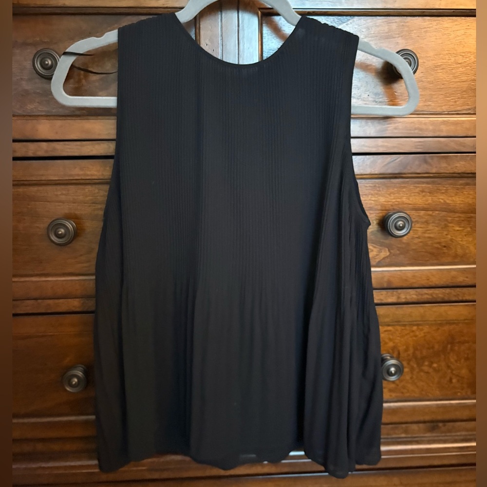 Zara Black Ribbed Tank Top